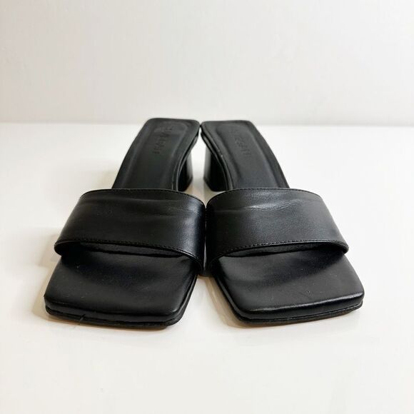 Urban Outfitters SVEGAN Squared Vegan Leather Mule Heel in Black Women's 37 - Picture 5 of 10